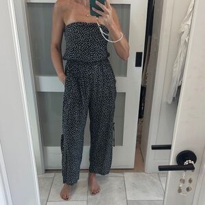 Tiare Hawaii Black and White Speckled Jumpsuit